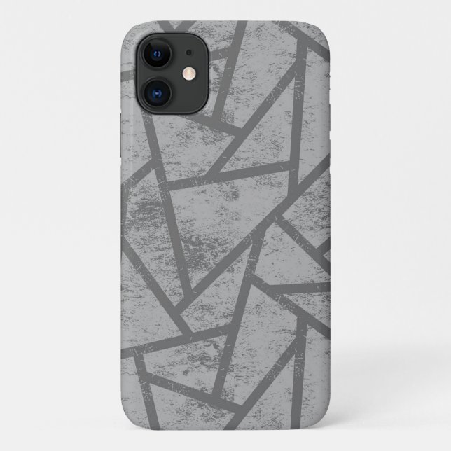 Funda De Case-Mate Para iPhone patrón de mosaico gris (Reverso)