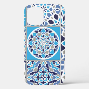 Funda Para iPhone 12 Patrón de mosaico holandés azul