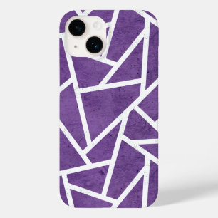 Funda Para iPhone 14 De Case-Mate Patrón de mosaico morado y blanco