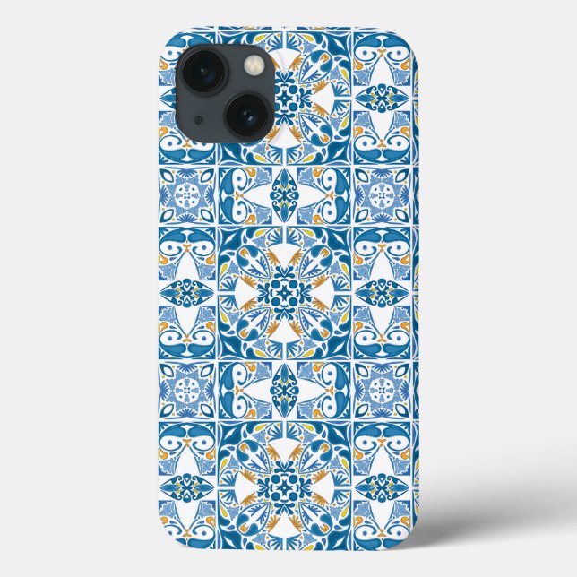 Funda De Case-Mate Para iPhone Patrón de mosaico portugués (Reverso)