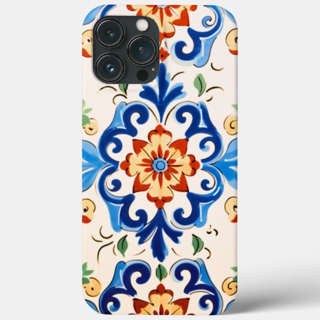 Funda De Case-Mate Para iPhone Patrón de mosaico siciliano (Reverso )