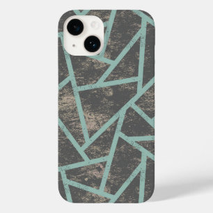 Funda Para iPhone 14 De Case-Mate Patrón de mosaico verde pálido y gris