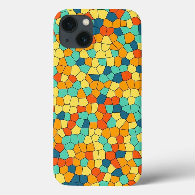 Funda De Case-Mate Para iPhone Patrón de mosaico vibrante (Reverso)