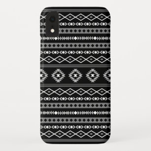 Funda Para iPhone XR Patrón de motivos mixtos azteca blanco gris negro