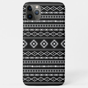 Funda Para iPhone 11 Pro Max Patrón de motivos mixtos azteca blanco gris negro