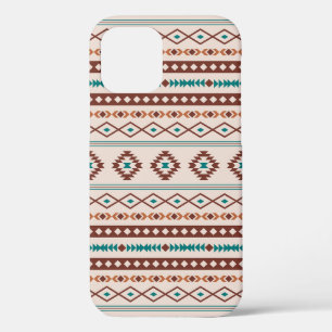 Funda Para iPhone 12 Pro Patrón de motivos mixtos de crema Verde azulada az