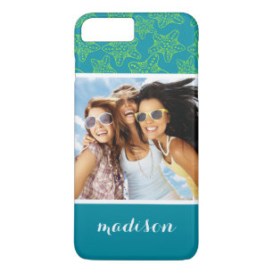 Funda Para iPhone 8 Plus/7 Plus Patrón de multitudes Starfish   Su foto y nombre
