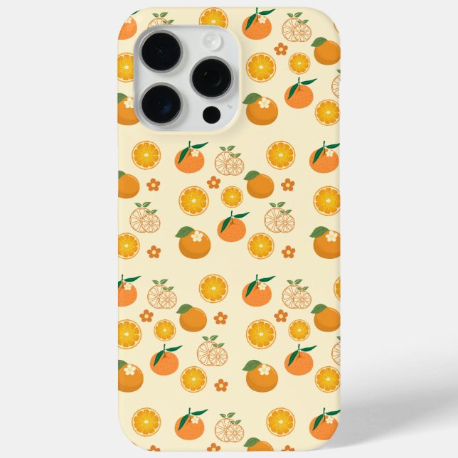 Funda De Case-Mate Para iPhone Patrón de naranjas (Reverso )