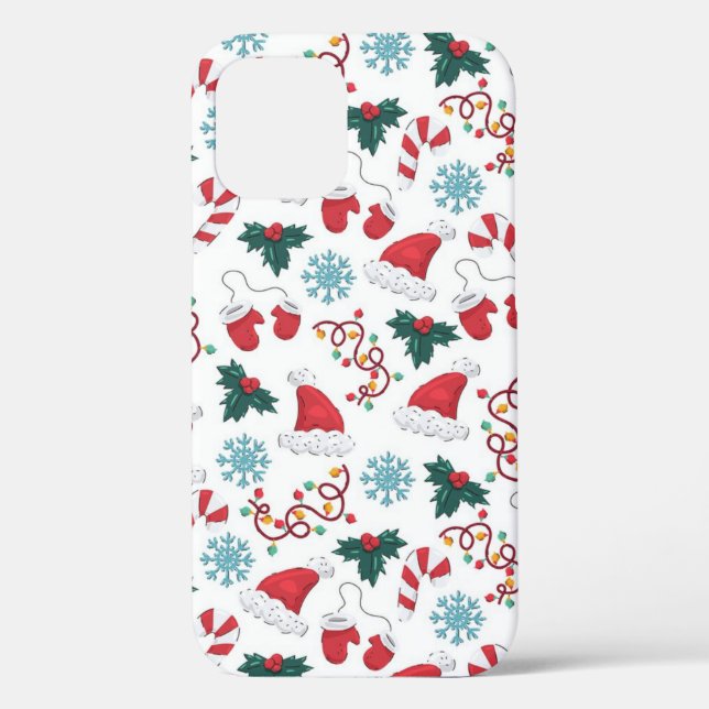 Funda De Case-Mate Para iPhone Patrón de navidades (Reverso )