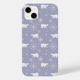 Funda Para iPhone 14 Plus De Case-Mate Patrón de navidades con osos polares y copos de ni