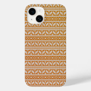 Funda Para iPhone 14 De Case-Mate Patrón de Navidades de punto de punto de corte cru