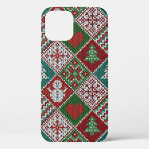 Funda Para iPhone 12 Patrón de Navidades del juego de burlas blancas ve