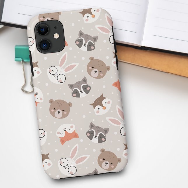 Funda De Case-Mate Para iPhone Patrón de niños animales de bosque (Subido por el creador)