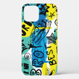 Funda Para iPhone 12 Patrón de niños dibujados a mano