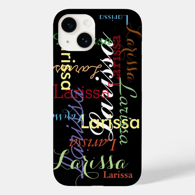 Funda De Case-Mate Para iPhone patrón de nombre personalizado para ella (Reverso )