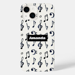 Funda Para iPhone 14 De Case-Mate Patrón de notas musicales