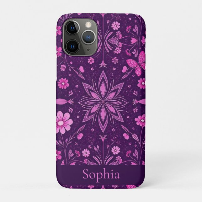 Funda De Case-Mate Para iPhone Patrón de núcleo de la flor (Reverso)