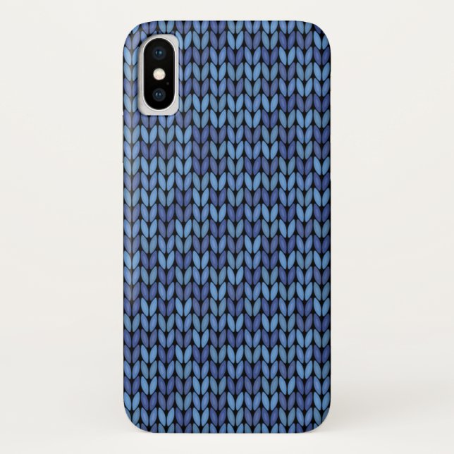 Funda De Case-Mate Para iPhone Patrón de nudo azul (Reverso)
