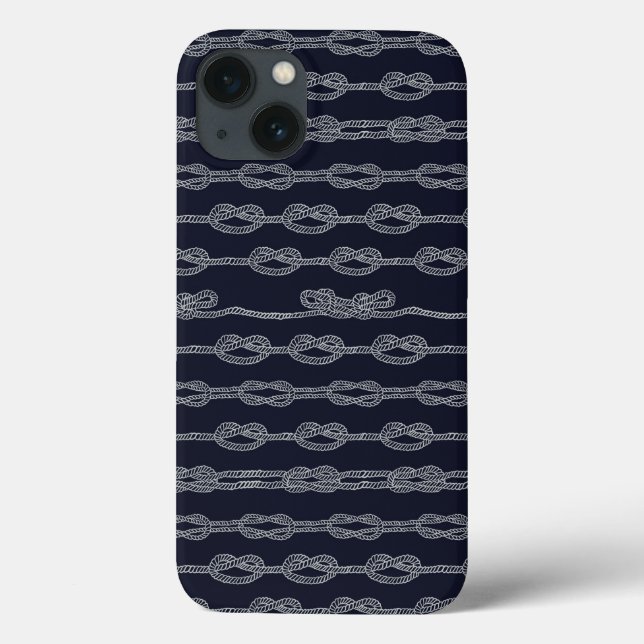 Funda De Case-Mate Para iPhone Patrón de nudos marinos (Reverso)