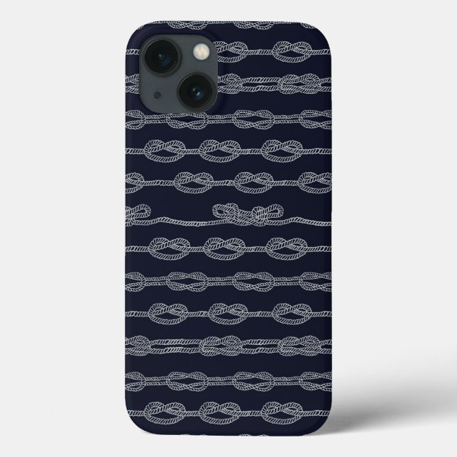 Funda De Case-Mate Para iPhone Patrón de nudos marinos (Reverso)