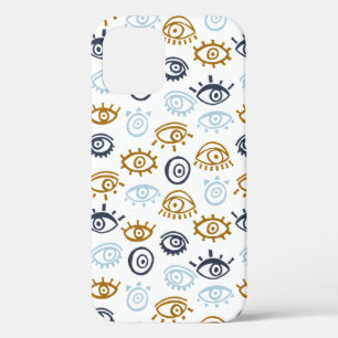 Funda Para iPhone 12 Patrón de ojos malvados