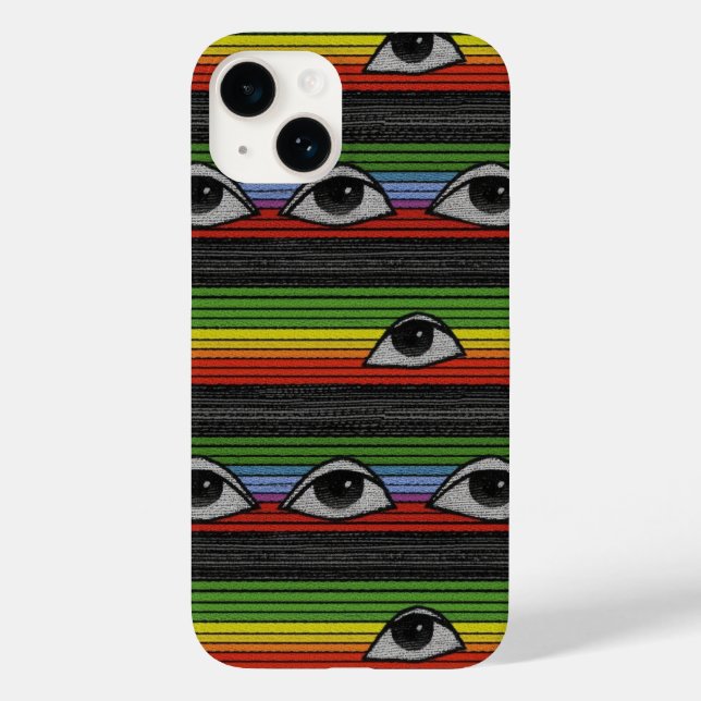 Funda De Case-Mate Para iPhone Patrón de ojos psicodélicos (Reverso )