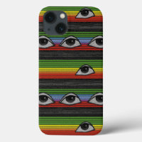 Patrón de ojos psicodélicos