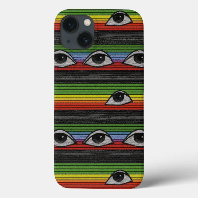 Funda De Case-Mate Para iPhone Patrón de ojos psicodélicos (Reverso)