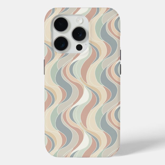 Funda De Case-Mate Para iPhone Patrón de onda abstracta (Reverso )
