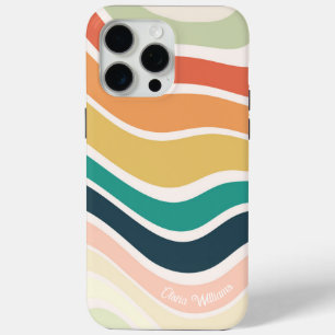 Funda Para iPhone 15 Pro Max Patrón de onda colorido abstracto