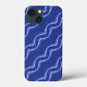 Funda Para iPhone 13 Mini Patrón de ondas azules abstractas
