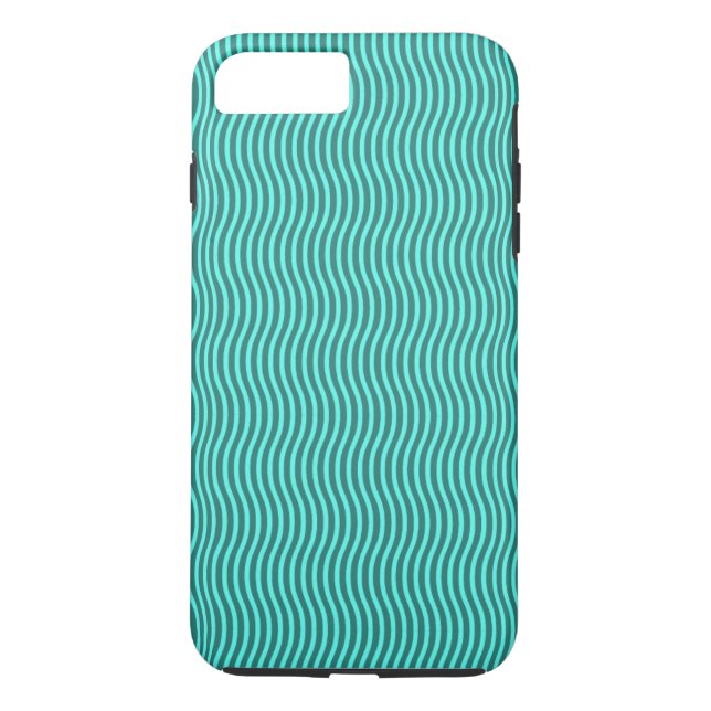 Funda De Case-Mate Para iPhone Patrón de ondas azules eléctricas (Reverso)