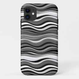 Funda Para iPhone 11 Patrón de ondas monocromáticas
