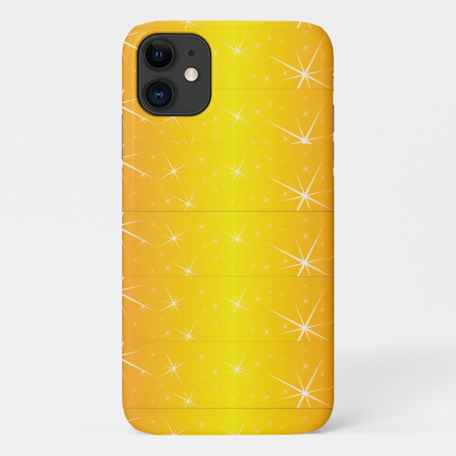 Funda De Case-Mate Para iPhone Patrón de oro de estrella (Reverso)