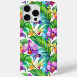 Funda Para iPhone 15 Pro Max Patrón de orquídea tropical