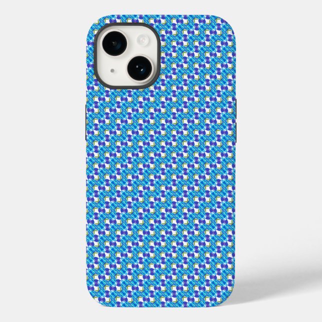 Funda De Case-Mate Para iPhone Patrón de orquídeas azules (Reverso )