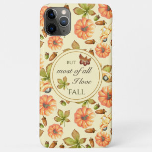 Funda Para iPhone 11 Pro Max Patrón de otoño de cosecha de color de agua