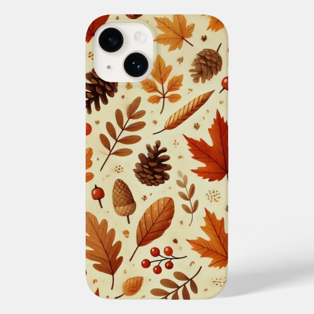 Funda De Case-Mate Para iPhone Patrón de Otoño Elegante (Reverso )