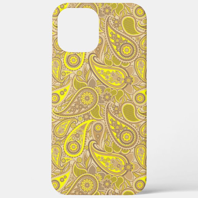 Funda De Case-Mate Para iPhone Patrón de paisajes amarillo marrón claro (Reverso )