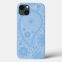 Funda Para iPhone 13 Patrón de paisajes azules