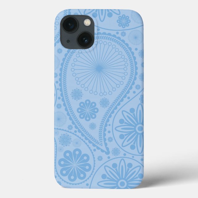 Funda De Case-Mate Para iPhone Patrón de paisajes azules (Reverso)