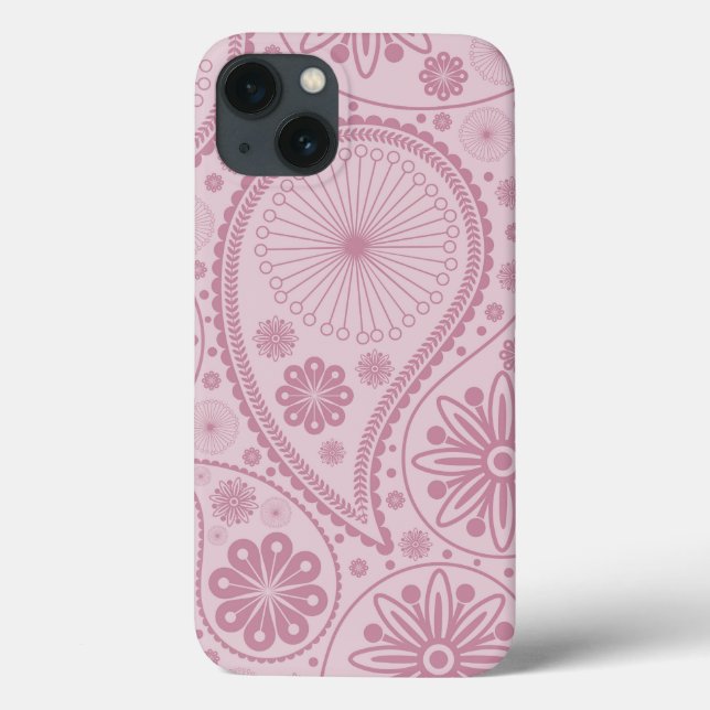 Funda De Case-Mate Para iPhone Patrón de paisajes rosados (Reverso)