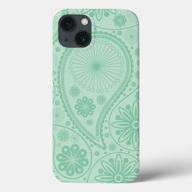 Funda De Case-Mate Para iPhone Patrón de paisajes verde de fábrica (Reverso)