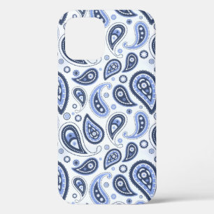 Funda Para iPhone 12 Pro Patrón de Paisley Azul