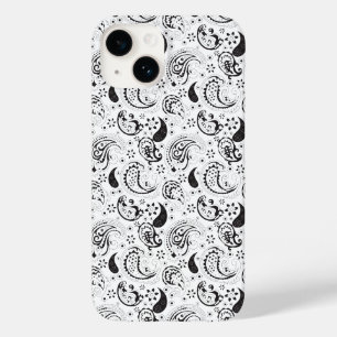 Funda Para iPhone 14 De Case-Mate Patrón de paisley en negro y blanco – Arte textil