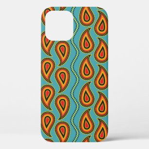 Funda Para iPhone 12 Patrón de paisley, indio de textura de tela orname