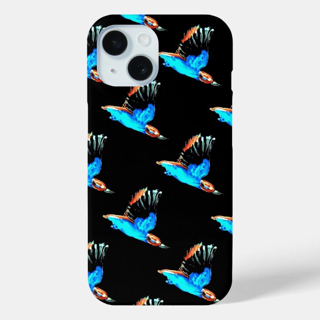 Funda De Case-Mate Para iPhone Patrón de pájaro Kingfishers (Reverso )