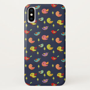 Funda Para iPhone X Patrón de pájaros caprichosos