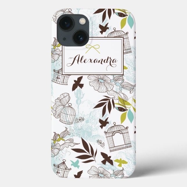 Funda De Case-Mate Para iPhone Patrón de pájaros Mini estuche iPad personalizado  (Reverso)