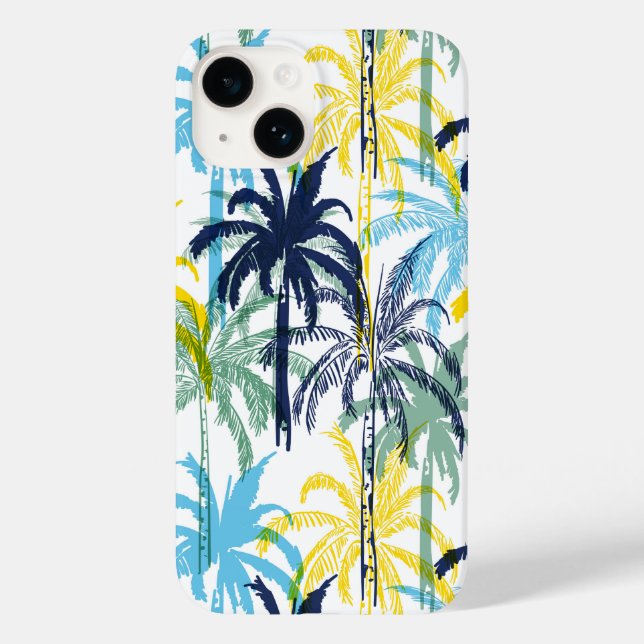Funda De Case-Mate Para iPhone Patrón de Palma Tropical Moderno (Reverso )